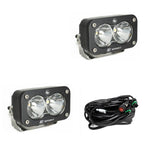 S2 Pro Black LED Auxiliary Light Pod Pair - Universal