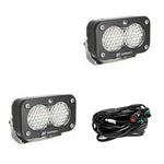 S2 Pro Black LED Auxiliary Light Pod Pair - Universal