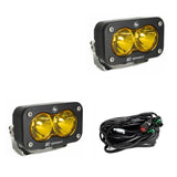 S2 Sport Black LED Auxiliary Light Pod Pair - Universal